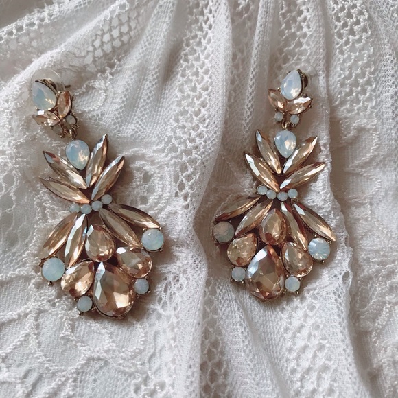 Jewelry - Crystal chandelier statement earrings